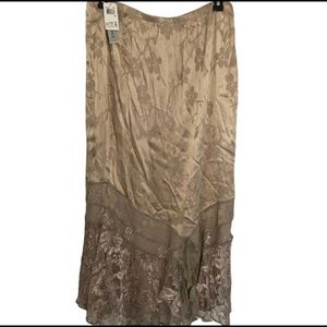 spencer alexis gold fairy skirt, lace and silk maxi skirt 2xl xxl